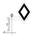 Wskaźnik W12 400x600 mm odblaskowy