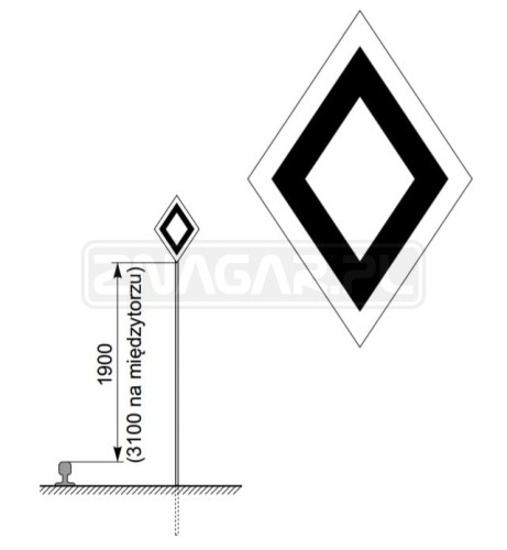 Wskaźnik W12 400x600 mm odblaskowy