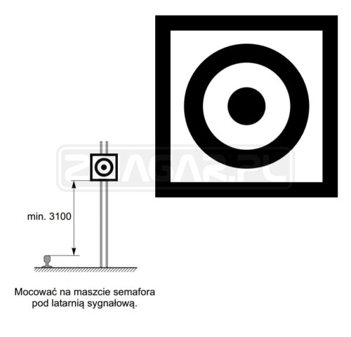Wskaźnik W18 480x480 mm odblaskowy 