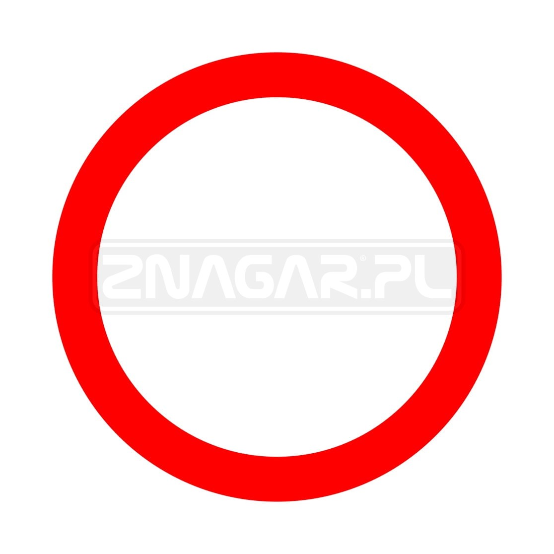 Co oznacza biały znak z czerwoną obwódką?