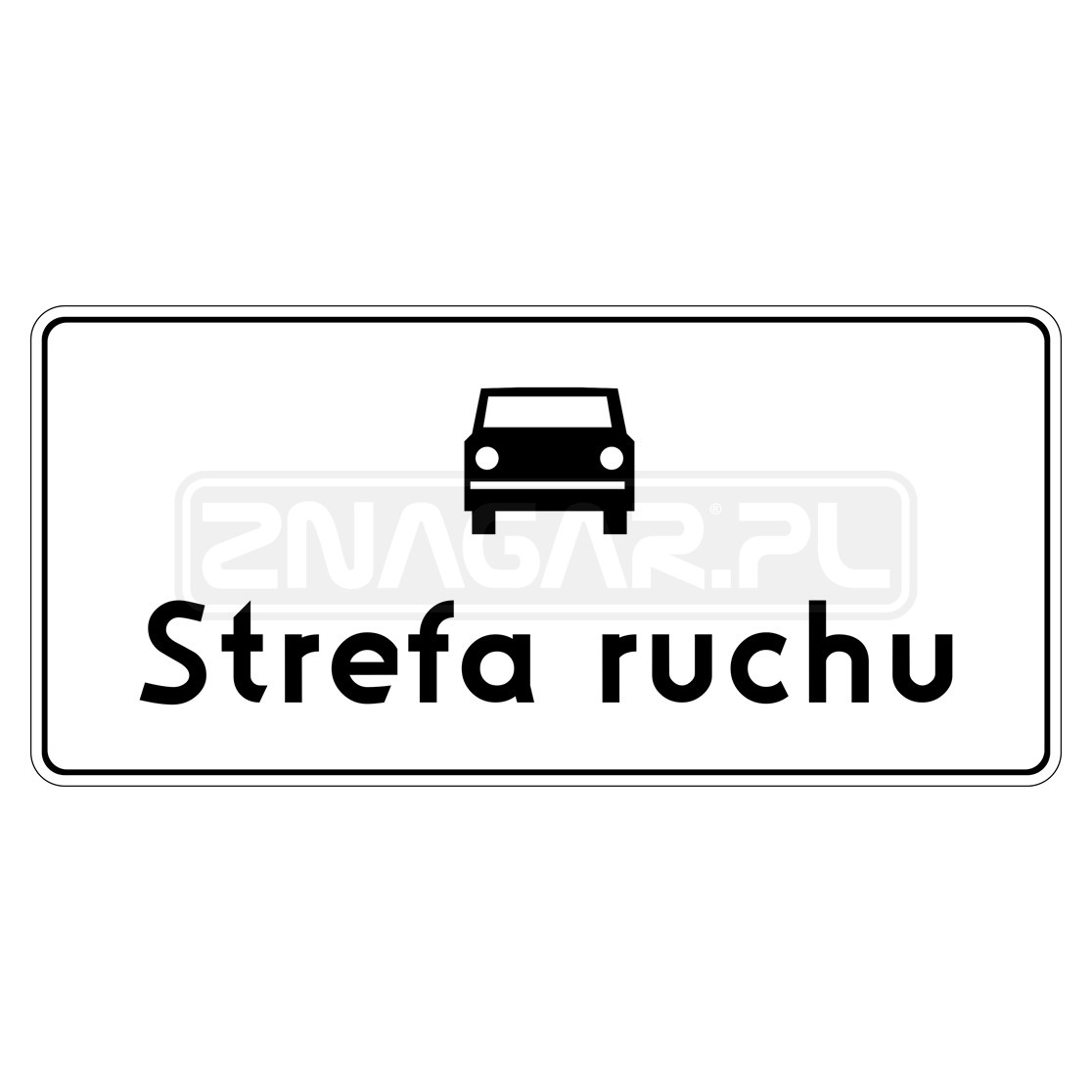 Co oznacza znak strefa ruchu?